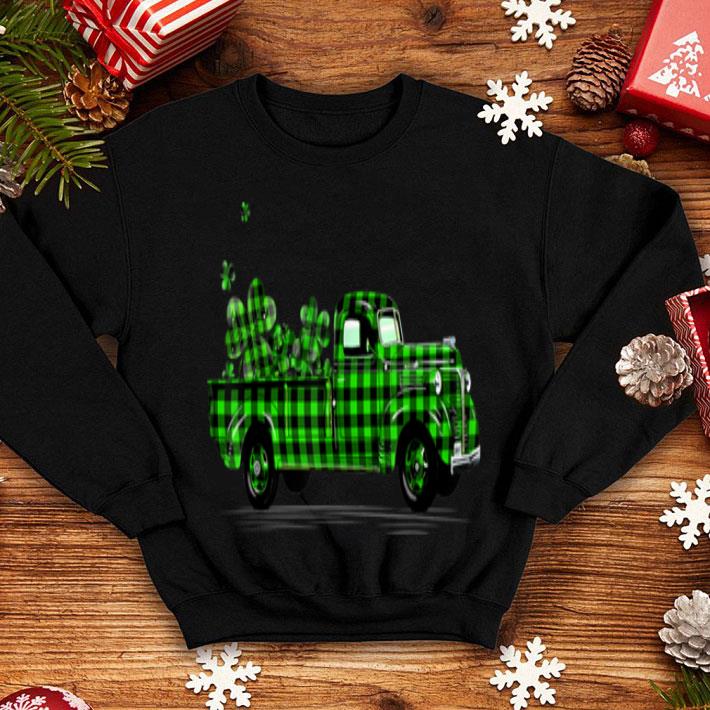 Official Buffalo Plaid Shamrock Pickup Truck Cute St Patricks Day shirt 4 - Official Buffalo Plaid Shamrock Pickup Truck Cute St Patricks Day shirt