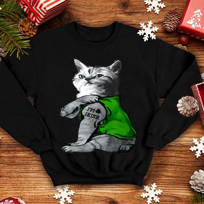 Original Strong Cat Tattoo I m Irish St Patricks Day Cat Lover Gifts shirt 4 - Original Strong Cat Tattoo I'm Irish St Patricks Day Cat Lover Gifts shirt