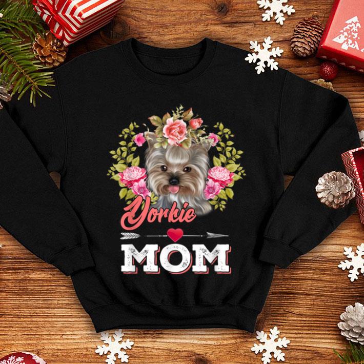 Premium Yorkie Mom Floral Heart With Arrow Mother s Day Gift shirt 4 - Premium Yorkie Mom Floral Heart With Arrow Mother's Day Gift shirt