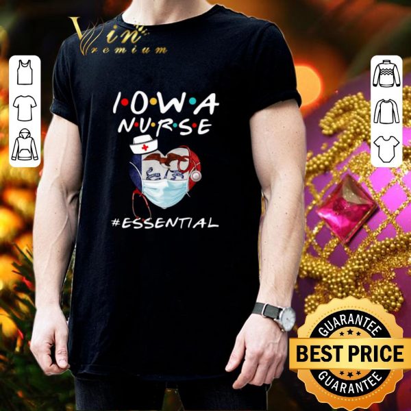 Premium State Iowa mask Nurse Essential Coronavirus shirt