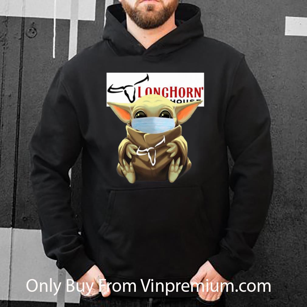 330e6385 top star wars baby yoda face mask hug longhorn steakhouse shirt 4 - Top Star Wars Baby Yoda Face Mask Hug Longhorn Steakhouse shirt