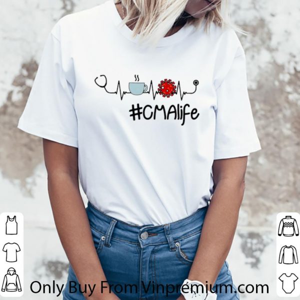 Official CMA Life Stethoscope Coffee Coronavirus Heartbeat shirt