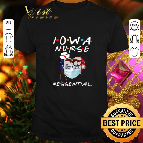Premium State Iowa mask Nurse Essential Coronavirus shirt