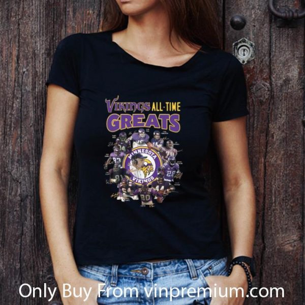 Pretty Minnesota Vikings All-time Greats Signatures shirt