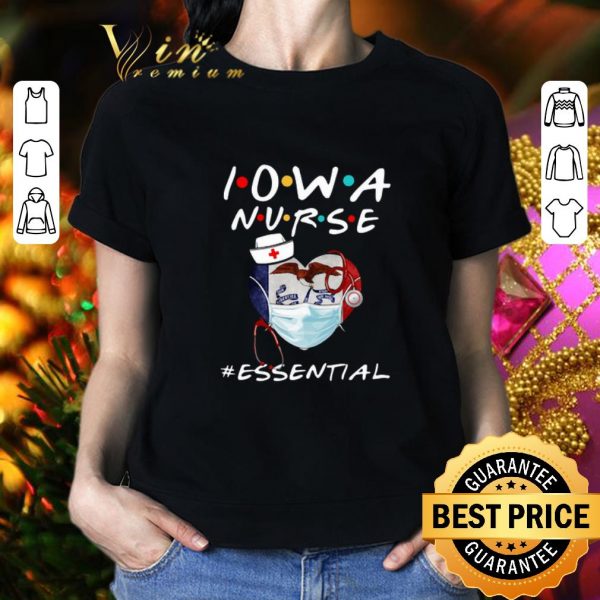 Premium State Iowa mask Nurse Essential Coronavirus shirt