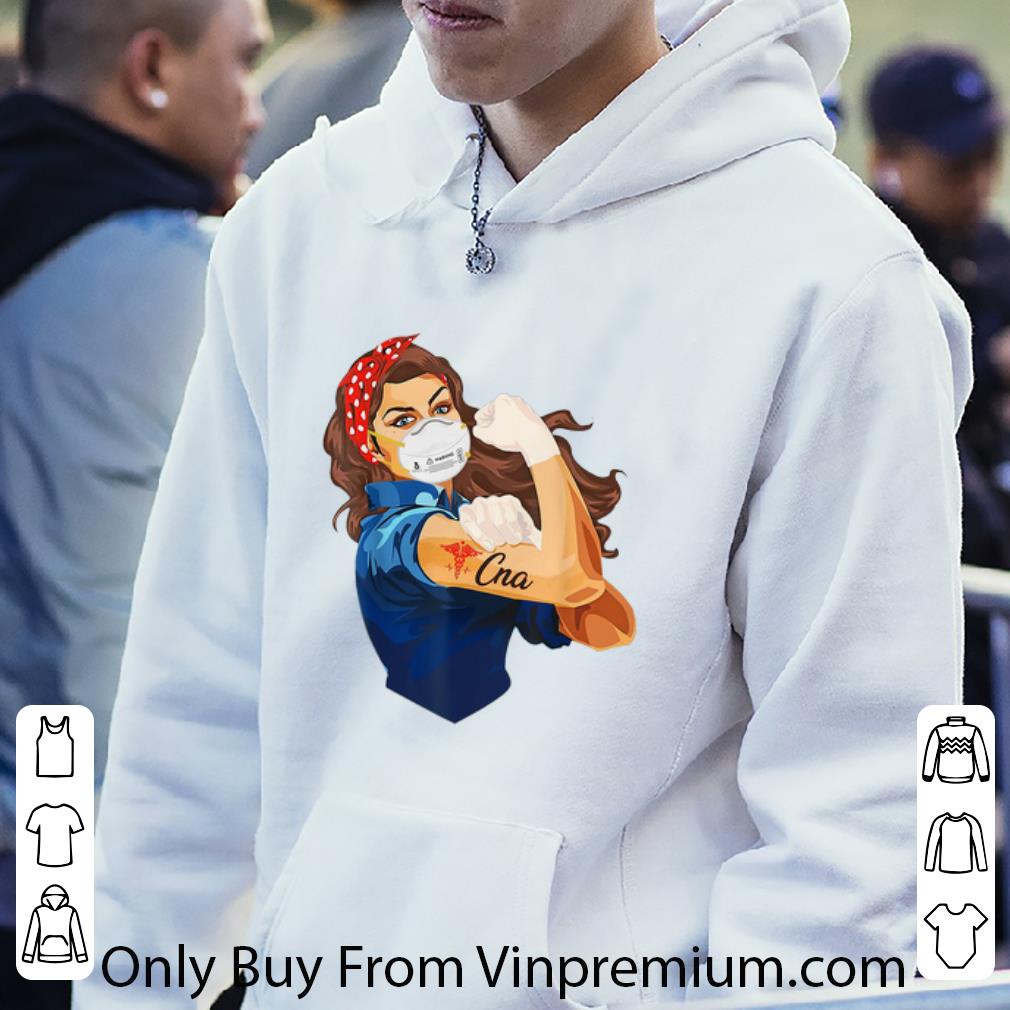 7b1eba44 original strong girl mask tattoo cna nurse shirt 4 - Original Strong Girl Mask Tattoo CNA Nurse shirt