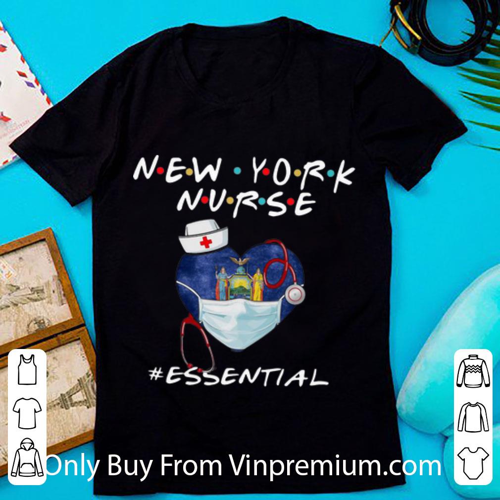 Pretty New York Nurse Heart Stethoscope New York Flag #Essential shirt