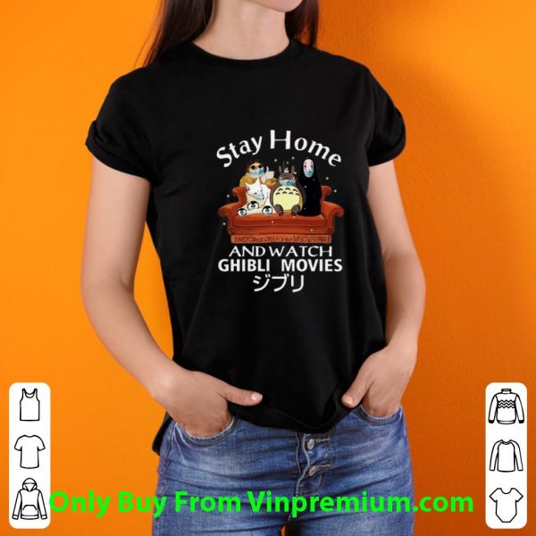 Premium Stay Home And Watch Ghibli Movies Mask Japanese shirt