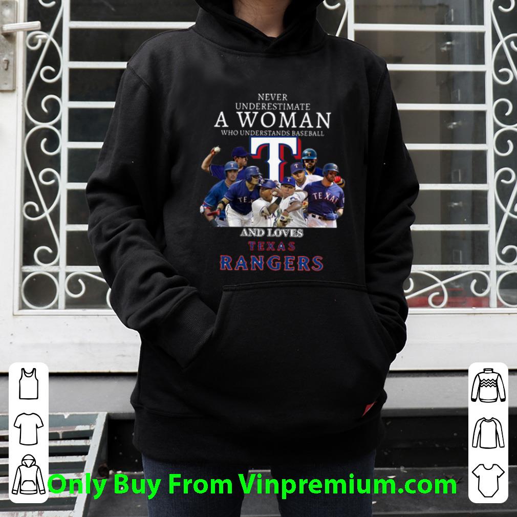 9be5e976 nice never underestimate a woman who understands baseball and loves texas rangers shirt 4 - Nice Never Underestimate A Woman Who Understands Baseball And Loves Texas Rangers shirt