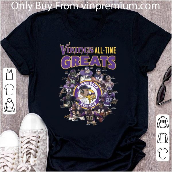 Pretty Minnesota Vikings All-time Greats Signatures shirt