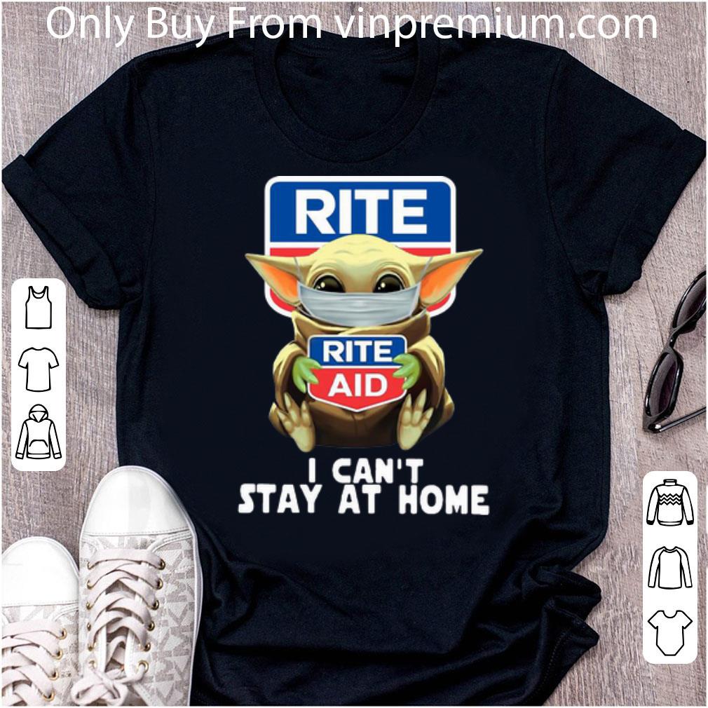 Hot Star Wars Baby Yoda Face Mask Hug Rite Aid I Can't Stay At Home shirt