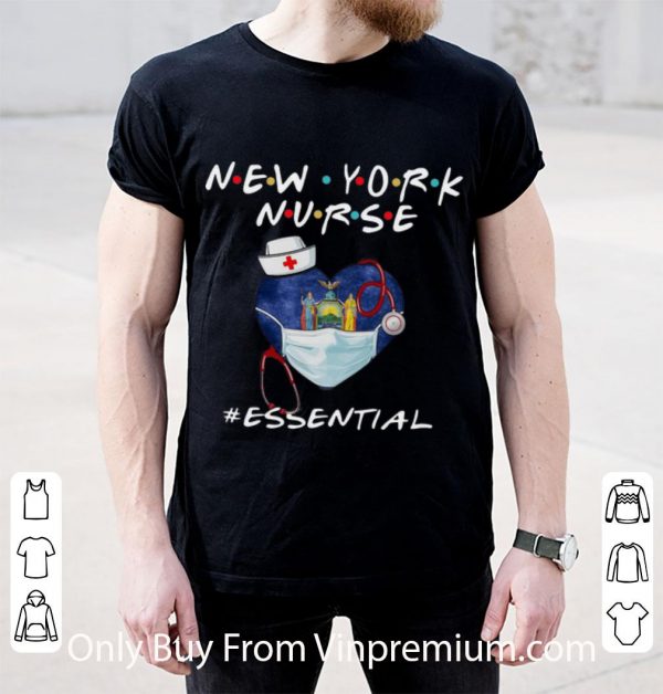 Pretty New York Nurse Heart Stethoscope New York Flag #Essential shirt