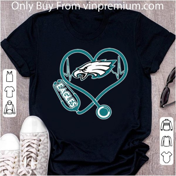 Hot Heartbeat Stethoscope Nurse Philadelphia Eagles shirt