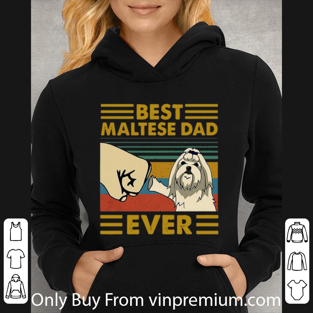 fcfd1c6b awesome vintage best maltese dad ever father s day shirt 4 - Awesome Vintage Best Maltese Dad Ever Father's Day shirt