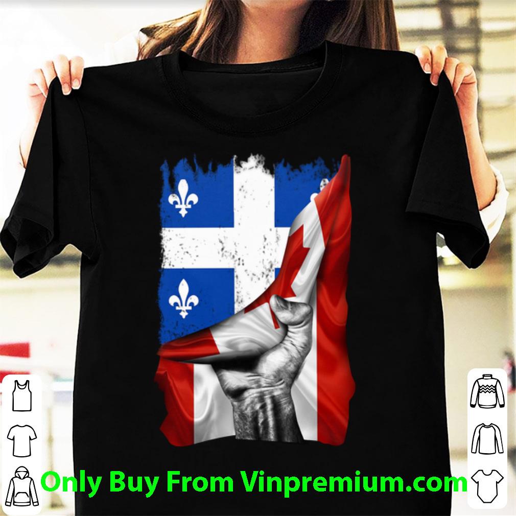 Original Quebec Flag And Canada Flag shirt