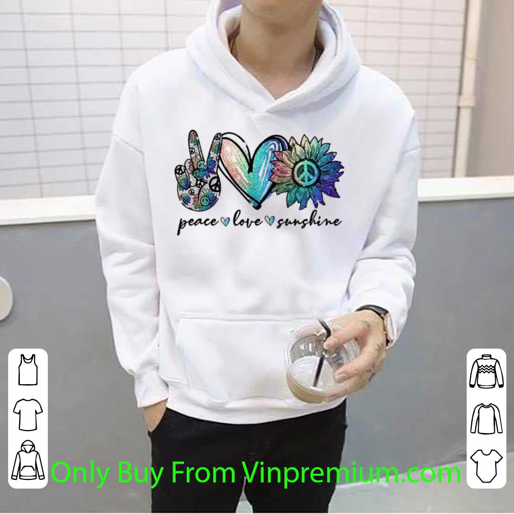 5d97daed great peace love sunshine hippie sunflower shirt 4 - Great Peace Love Sunshine Hippie Sunflower shirt