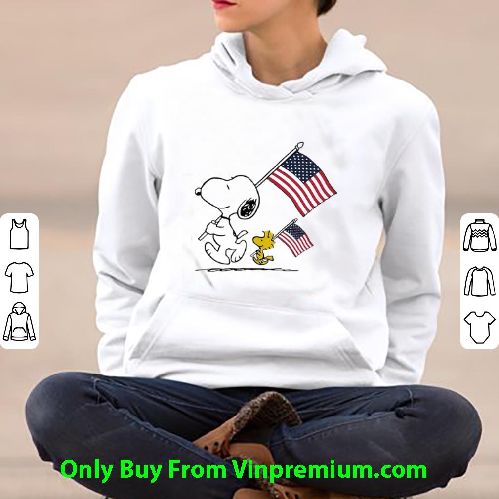 6f016910 premium snoopy and woodstock 4th of july american flag shirt 4 - Premium Snoopy And Woodstock 4th Of July American Flag shirt