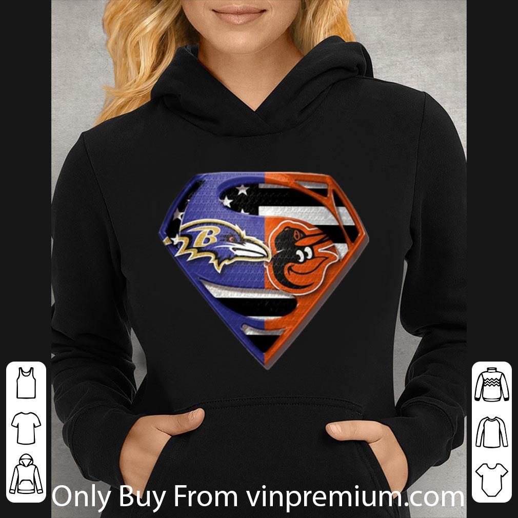 8e03b948 top superman baltimore ravens and baltimore orioles shirt 4 - Top Superman Baltimore Ravens And Baltimore Orioles shirt