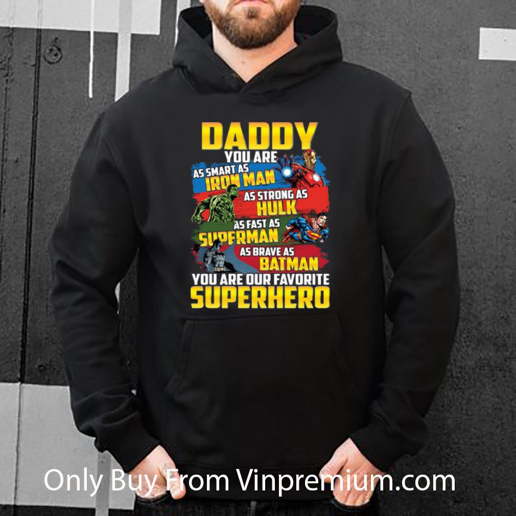 95196e0c awesome daddy you are as smart as iron man you are favorite superhero father s day shirt 4 - Awesome Daddy You Are As Smart As Iron Man You Are Favorite Superhero Father's Day shirt