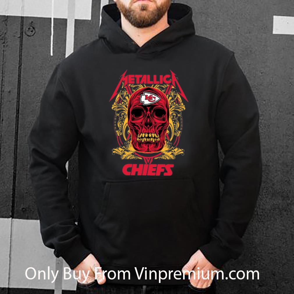 a0a62ec0 nice kansas city chiefs skull metallica shirt 4 - Nice Kansas City Chiefs Skull Metallica shirt