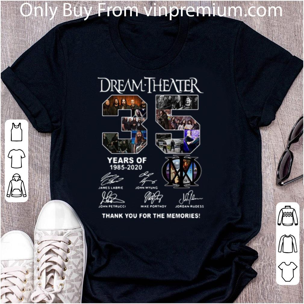 Premium 35 Years Of Dream Theater Thank You For The Memories Signatures shirt