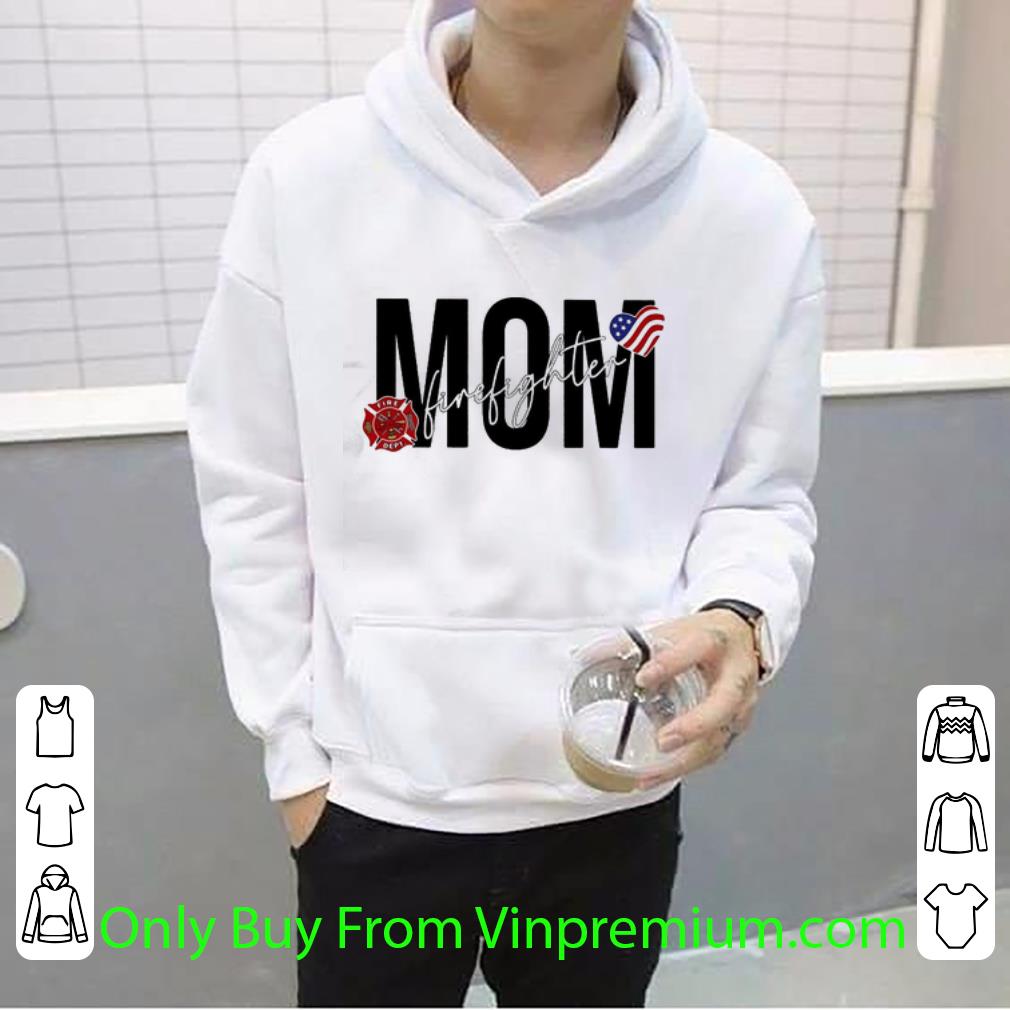 e2d40ab8 pretty mom firefighter american flag mother s day shirt 4 - Pretty Mom Firefighter American Flag Mother's Day shirt