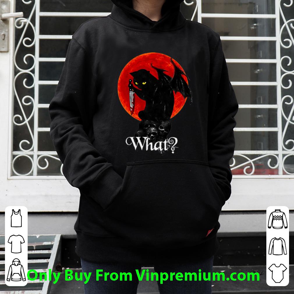 e321da81 nice black cat knife blood moon what shirt 4 - Nice Black Cat Knife Blood Moon What shirt