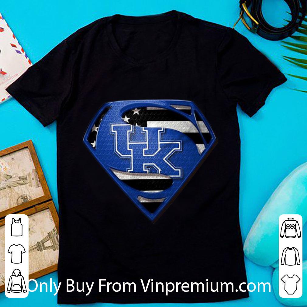 Premium Superman University Of Kentucky American Flag shirt