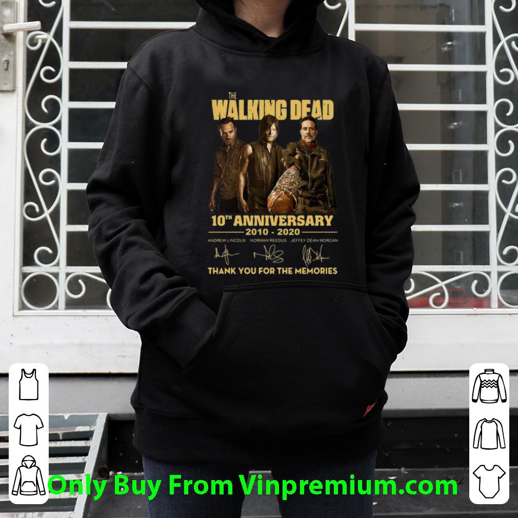 7e6ca8f5 premium the walking dead 10th anniversary thank you for the memories signatures shirt 4 - Premium The Walking Dead 10th Anniversary Thank You For The Memories Signatures shirt
