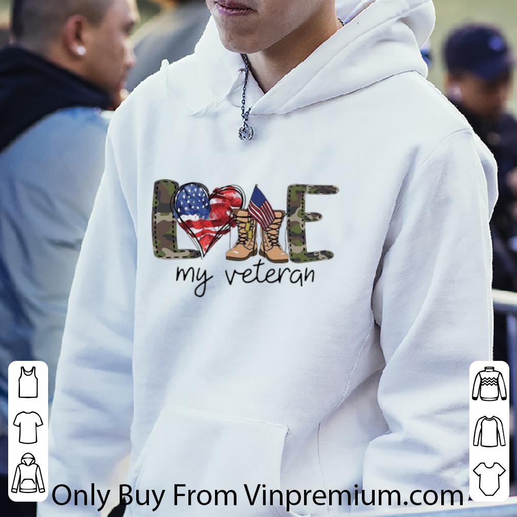b1ee5966 great love my veteran boots american flag shirt 4 - Great Love My Veteran Boots American Flag shirt