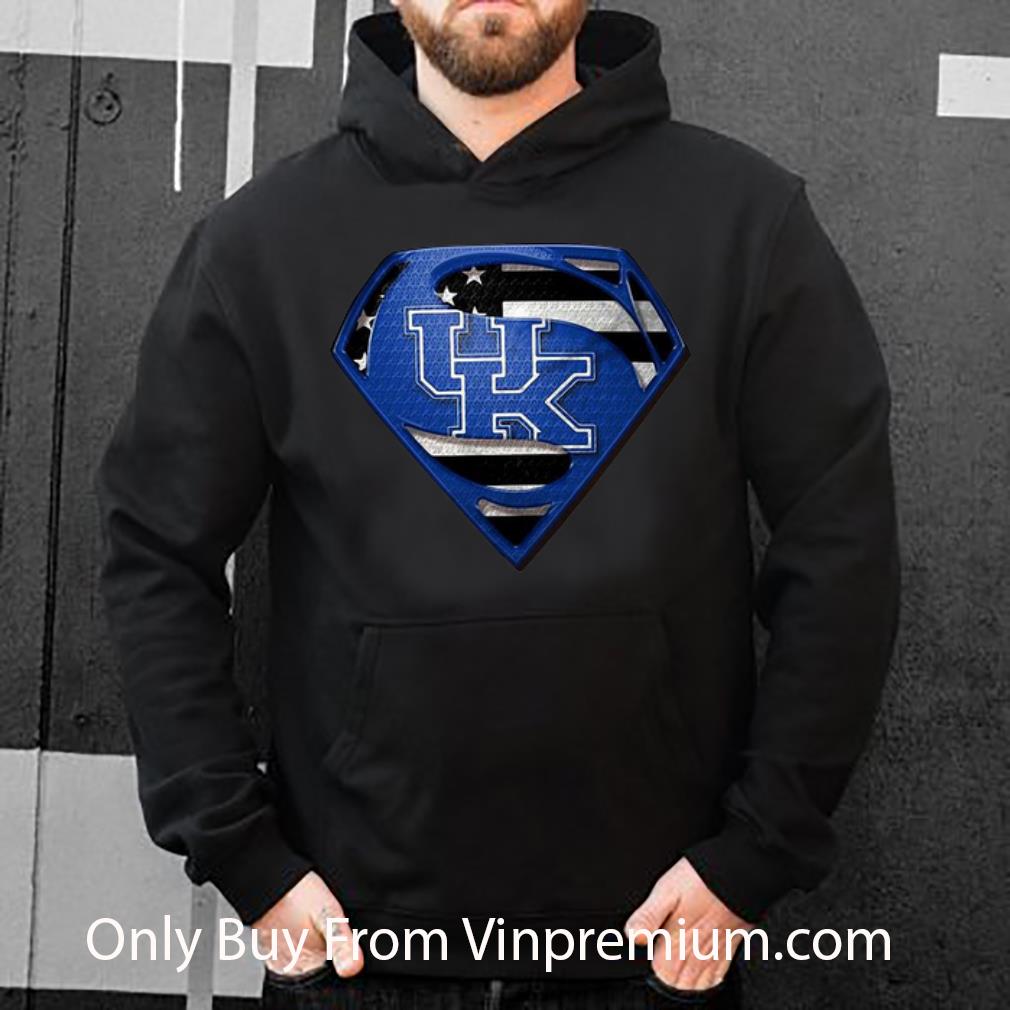 b72567ed premium superman university of kentucky american flag shirt 4 - Premium Superman University Of Kentucky American Flag shirt