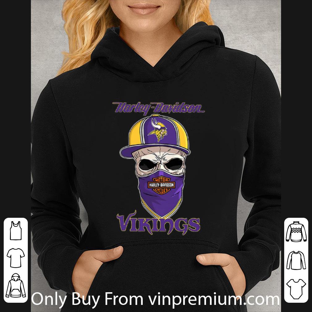 cd0d6af5 hot skull mask harley davidson and minnesota vikings hat shirt 4 - Hot Skull Mask Harley Davidson And Minnesota Vikings Hat shirt