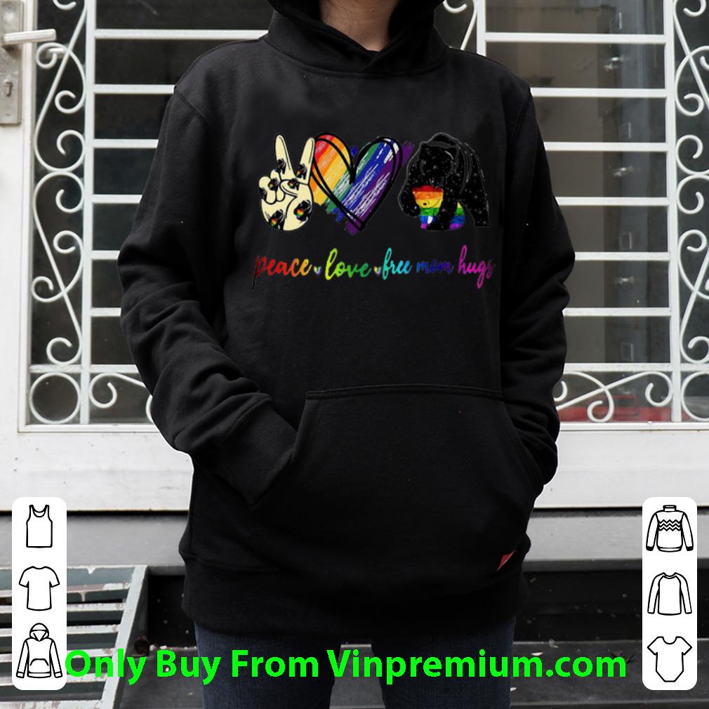 d914358d premium lgbt bear peace love free mom hugs shirt 4 - Premium LGBT Bear Peace Love Free Mom Hugs shirt