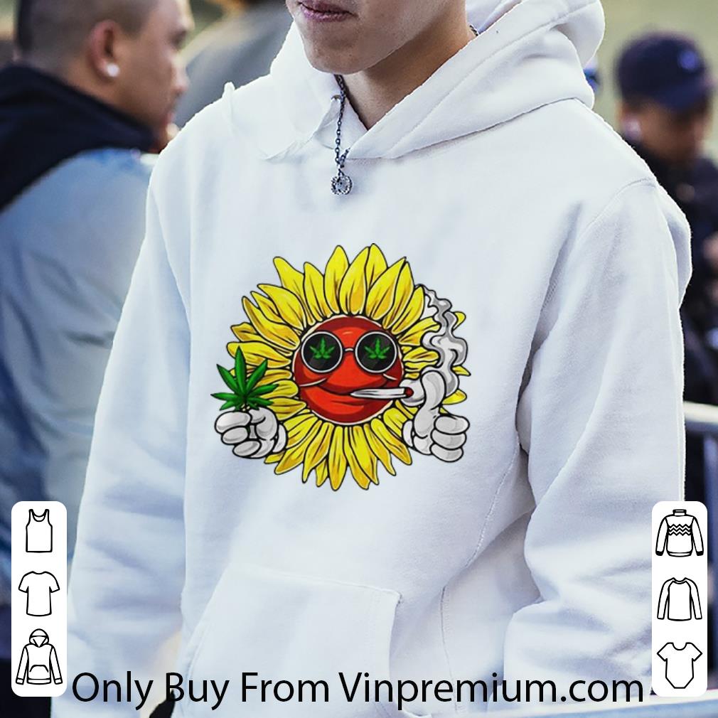 ece79f67 nice sunflower smoking weed stoner cannabis shirt 4 - Nice Sunflower Smoking Weed Stoner Cannabis shirt