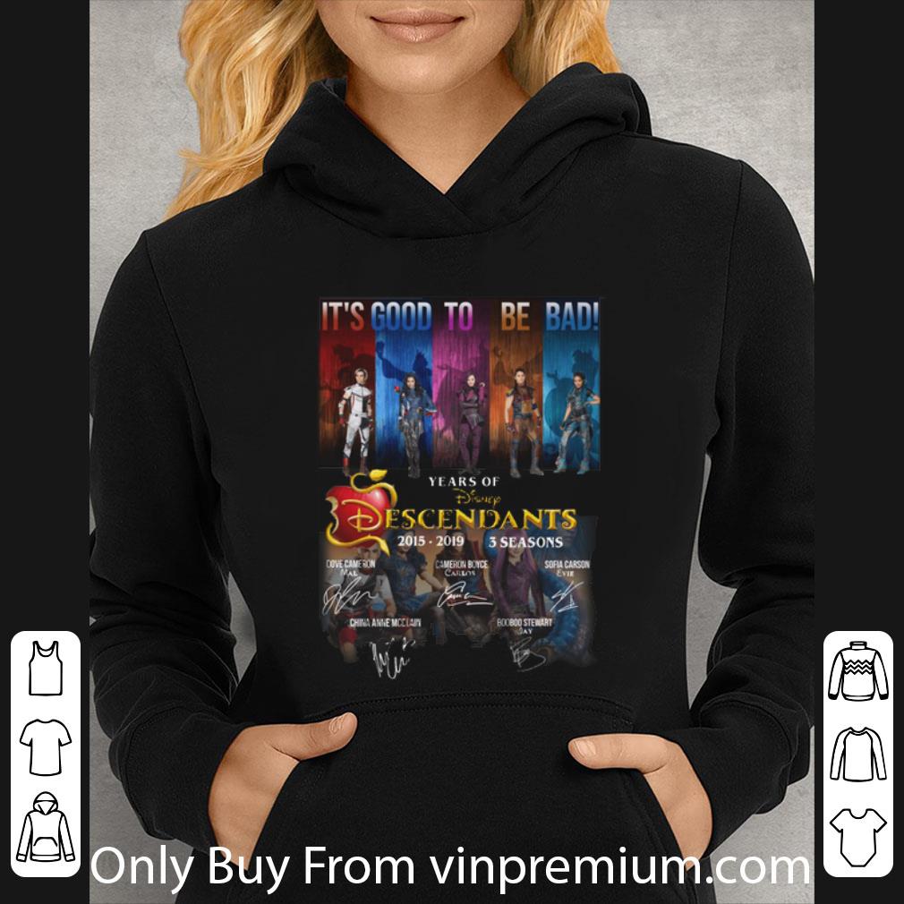 1181f41a top it s good to be bad years of disney descendants signatures recovered shirt 4 - Top It's Good To Be Bad Years Of Disney Descendants Signatures-recovered shirt