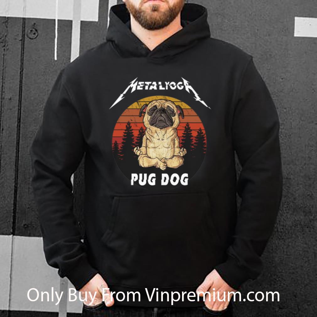 57627115 original metallica metalyoga pug dog sunset shirt 4 - Original Metallica Metalyoga Pug Dog Sunset shirt