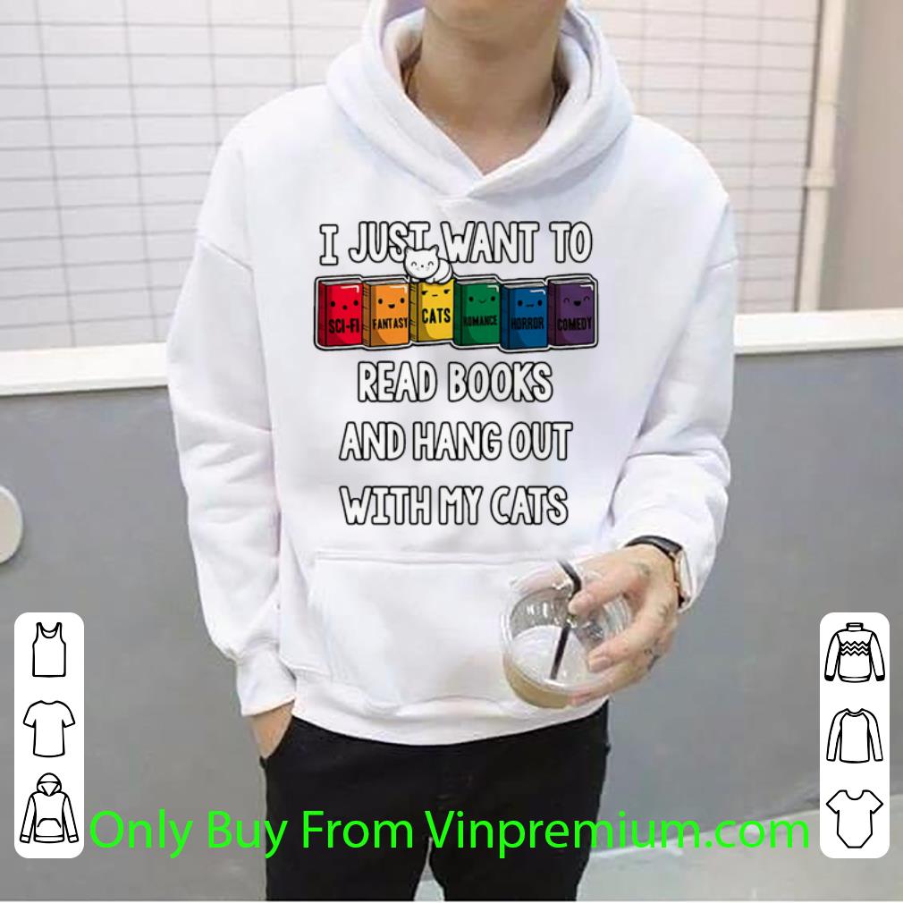 b4b8624b awesome i just want to read books and hang out with my cats shirt 4 - Awesome I Just Want To Read Books And Hang Out With My Cats shirt