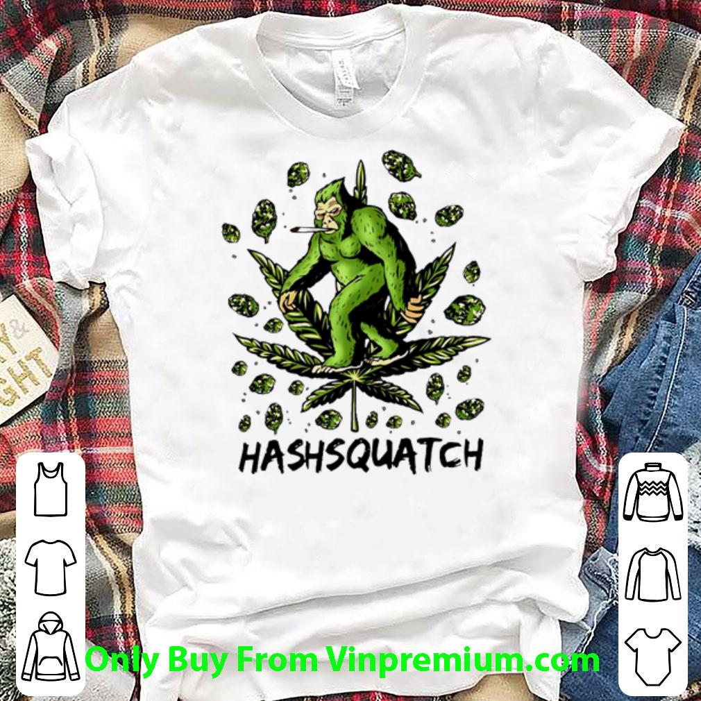 Pretty Bigfoot Smoking Weed Marijuana Hash Squatch shirt