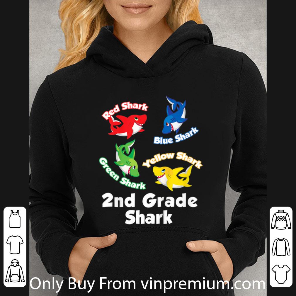 1f361a52 awesome red blue green yellow shark 2nd grade shark shirt 4 - Awesome Red Blue Green Yellow Shark 2nd Grade Shark shirt