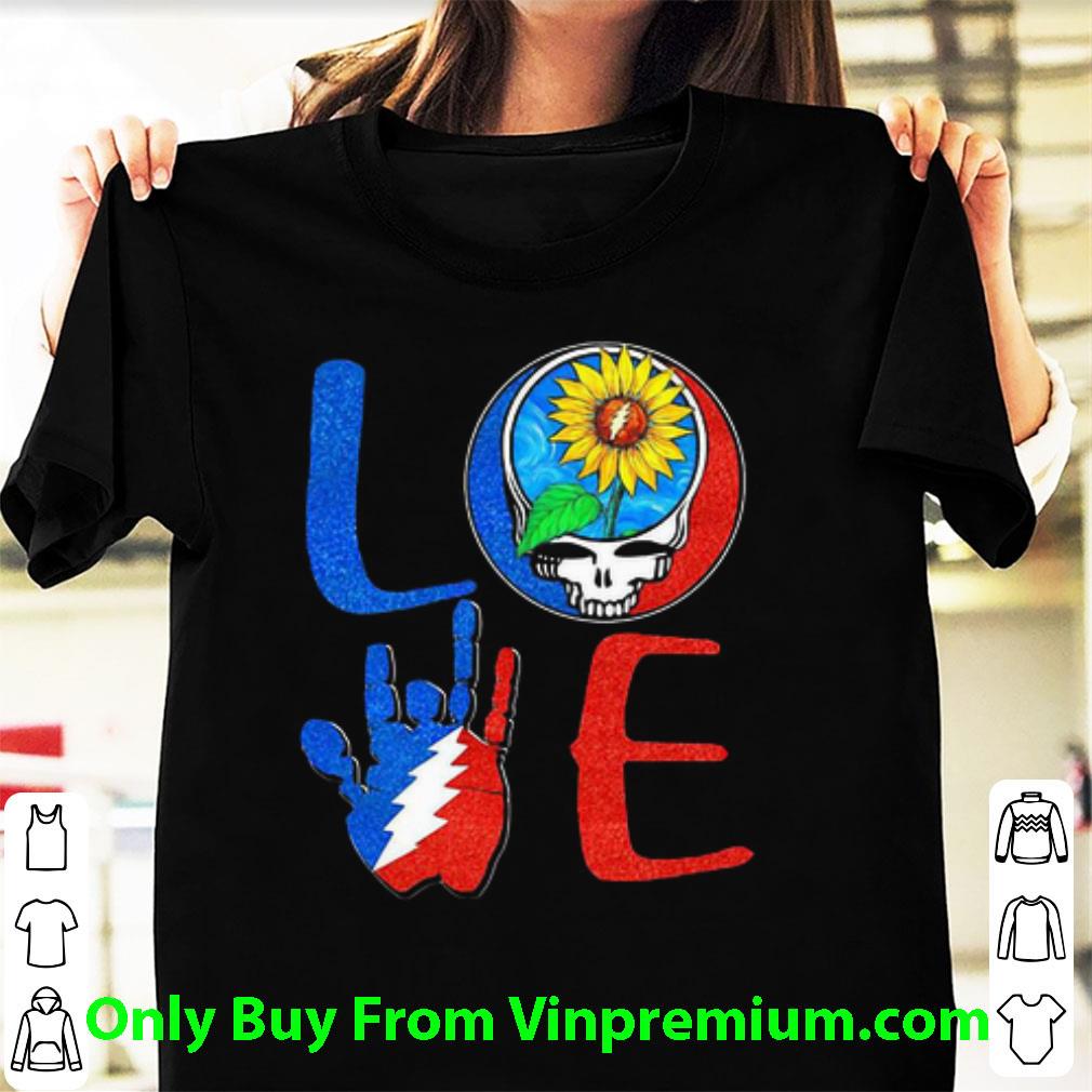 Hot Love Sunflower Grateful Dead Diamond Logo shirt