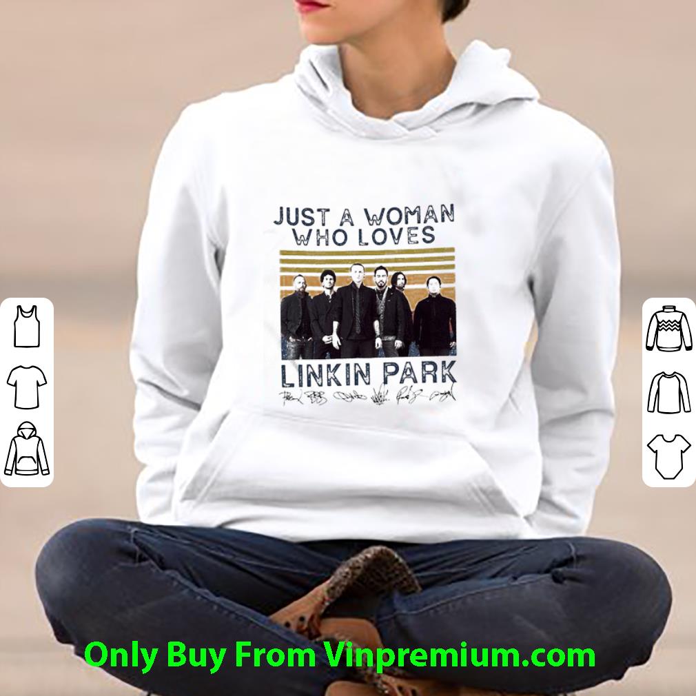 5a902143 original vintage just a woman who loves linkin park signatures shirt 4 - Original Vintage Just A Woman Who Loves Linkin Park Signatures shirt