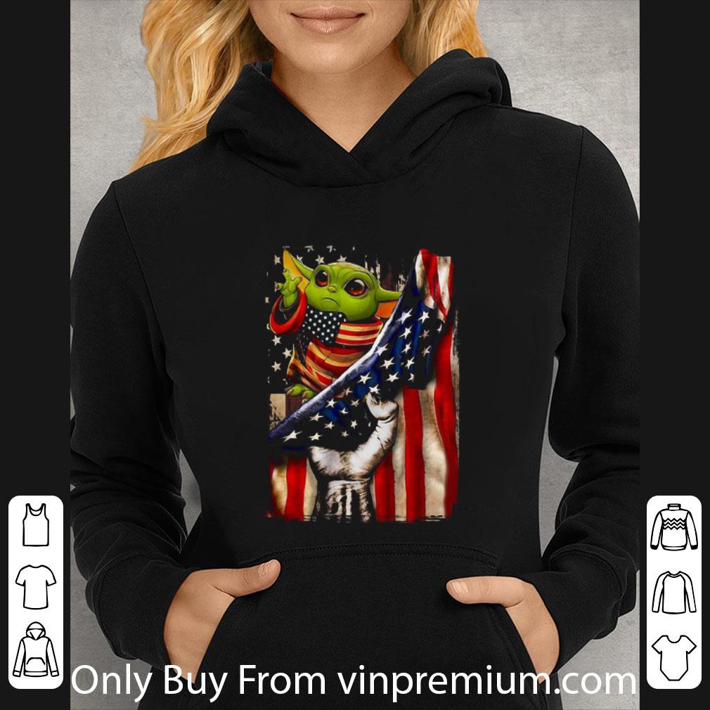 700a4396 great star wars baby yoda american flag shirt 4 - Great Star Wars Baby Yoda American Flag shirt