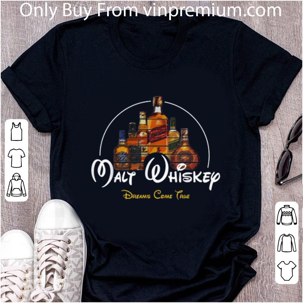Nice Malt Whiskey Dreams Come True Malt Disney Style shirt