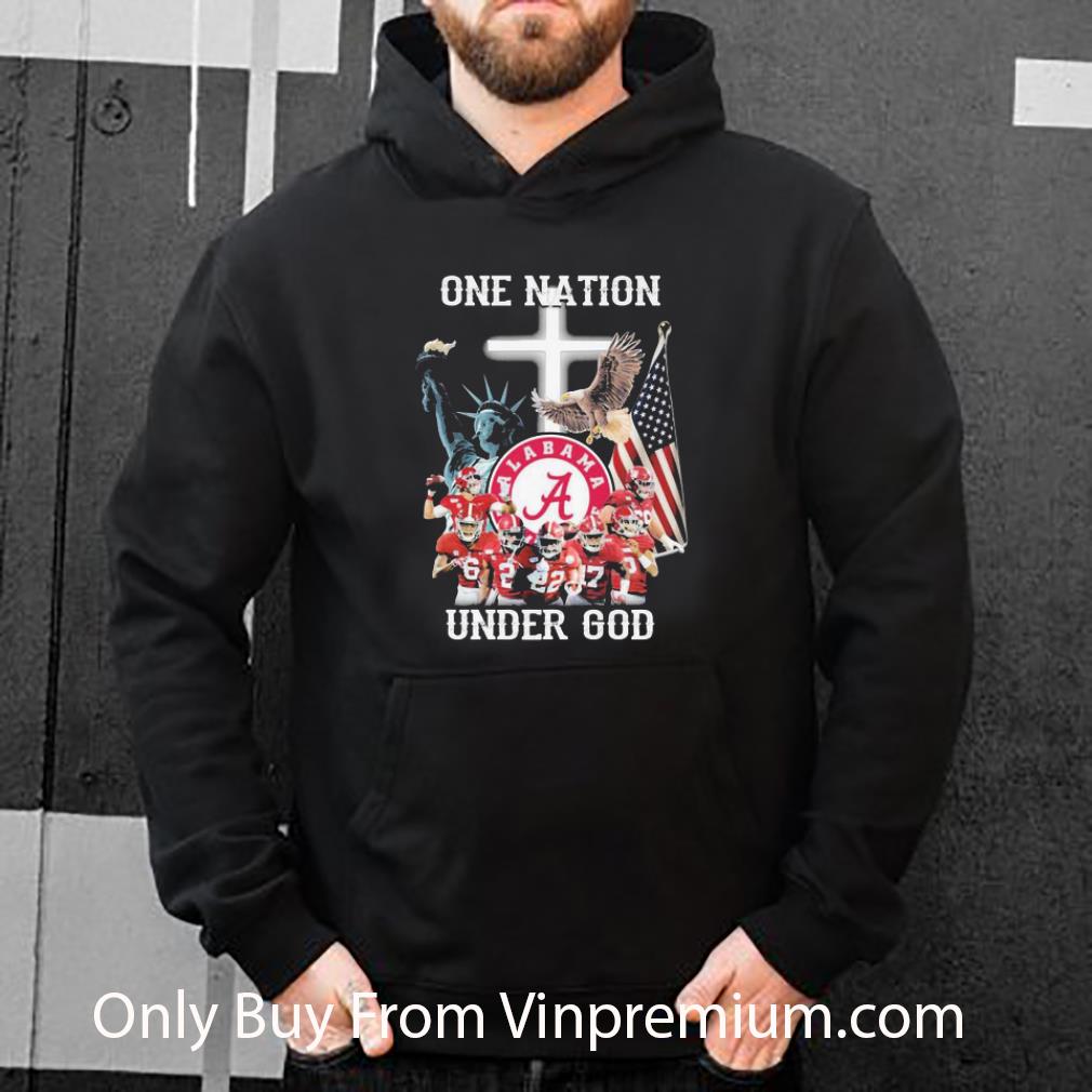 Hot On Nation Alabama Crimson Tide Under God American Flag shirt 022697ec hot on nation alabama crimson tide under god american flag shirt 4 - Hot On Nation Alabama Crimson Tide Under God American Flag shirt