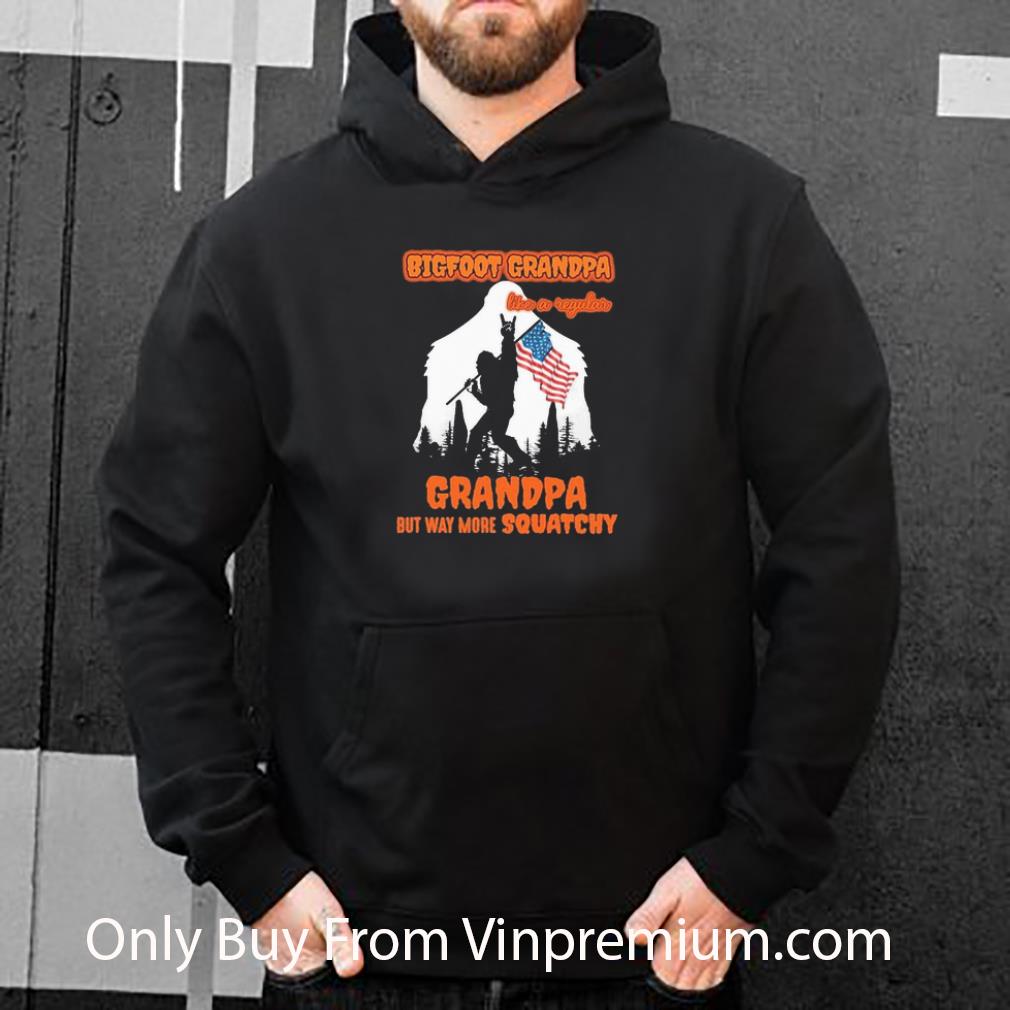 4ed38840 great bigfoot granda like a regular granda but way more squatchy american flag shirt 4 - Great Bigfoot Granda Like A Regular Granda But Way More Squatchy American Flag shirt