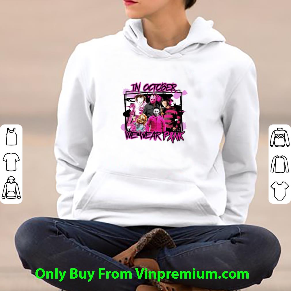 Top Pennywise Horror Characters Movies In October We Wear Pink shirt b1267ac9 top pennywise horror characters movies in october we wear pink shirt 4 - Top Pennywise Horror Characters Movies In October We Wear Pink shirt
