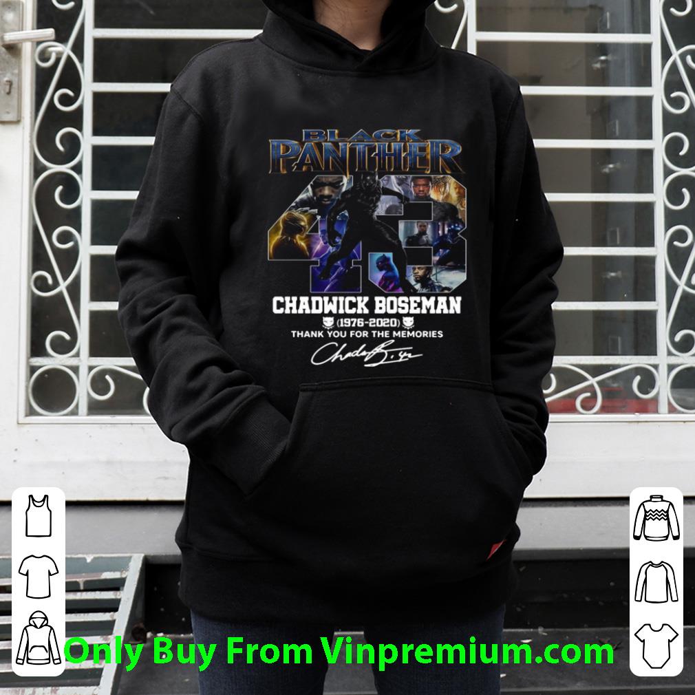 Great Black Panther Chadwick Boseman 43 Years 1976 2020 Thank You For The Memories Signature shirt cc4449c3 great black panther chadwick boseman 43 years 1976 2020 thank you for the memories signature shirt 4 - Great Black Panther Chadwick Boseman 43 Years 1976 2020 Thank You For The Memories Signature shirt