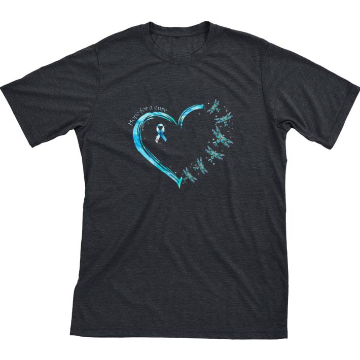 Official Hope For A Cure Heart Dragonfly Diabetes Awareness tshirt