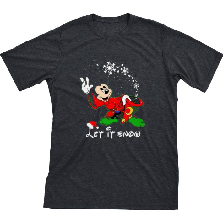 Official Mickey Mouse Let It Snow Happy Merry Christmas tshirt