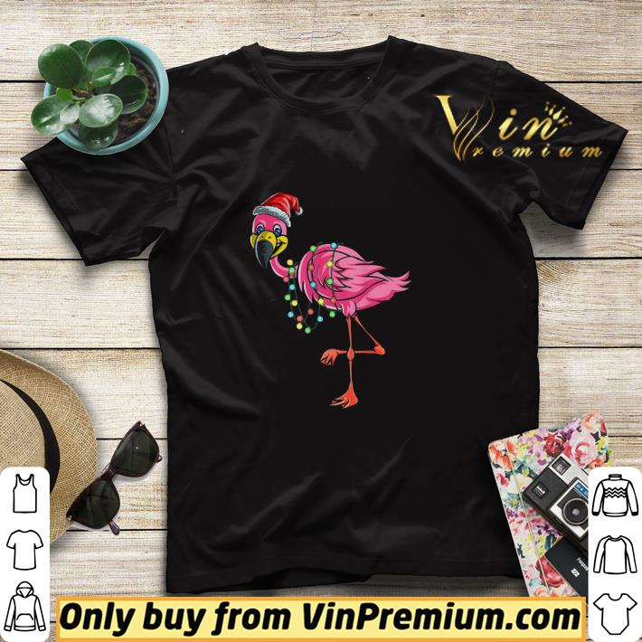 Merry Christmas Flamingo Santa Hat shirt sweater 413a6162 merry christmas flamingo santa hat shirt sweater 4 - Merry Christmas Flamingo Santa Hat shirt sweater